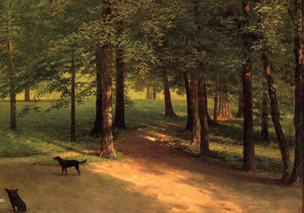 Irvington Woods by Albert Bierstadt