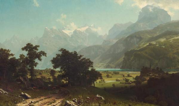 Lake Lucerne by Albert Bierstadt Oil Painting Reproductions