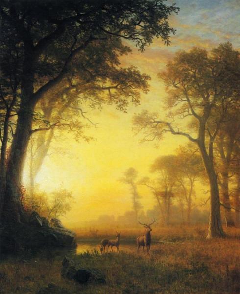 Light In The Forest by Albert Bierstadt
