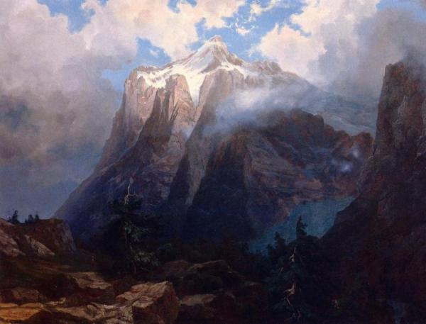 Mount Brewer From King's River Canyon, California by Albert Bierstadt Oil Painting Reproductions