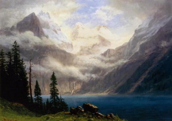 Albert Bierstadt Mountain Scene