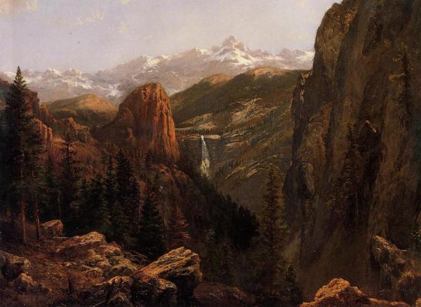 Nevada Falls, Yosemite by Albert Bierstadt