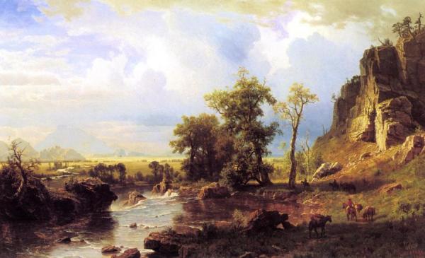 North Fort Of The Platte River, Nebraska by Albert Bierstadt