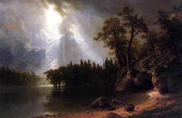 Passing Storm Over The Sierra Nevada by Albert Bierstadt Oil Painting Reproductions