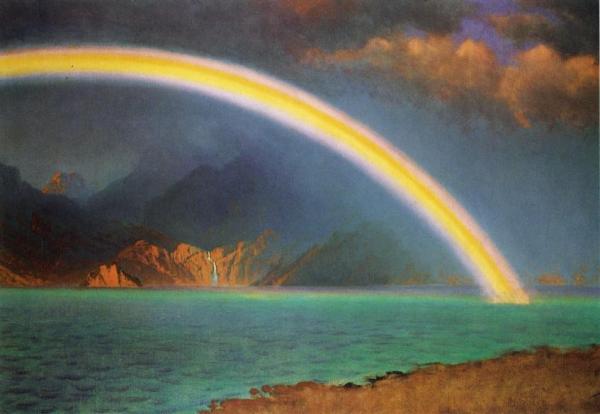 Rainbow Over Jenny Lake, Wyoming by Albert Bierstadt
