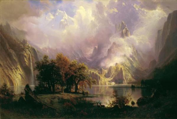 Albert Bierstadt Rocky Mountain Landscape