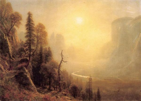 Study For "yosemite Valley, Glacier Point Trail" by Albert Bierstadt