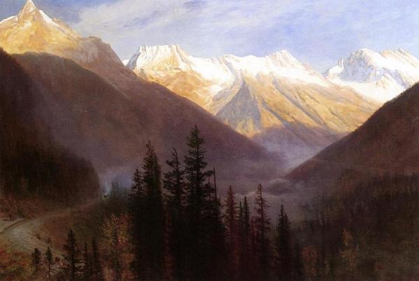 Sunrise At Glacier Station by Albert Bierstadt