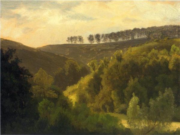 Sunrise Over Forest And Grove by Albert Bierstadt