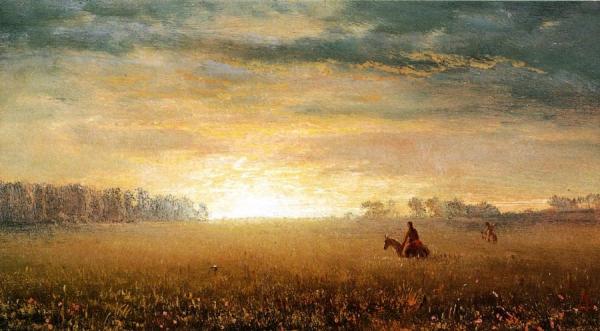 Sunset Of The Prairies by Albert Bierstadt Oil Painting Reproductions