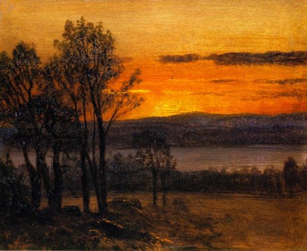 Sunset Sketch by Albert Bierstadt