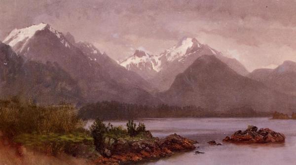 The Grand Tetons, Wyoming by Albert Bierstadt