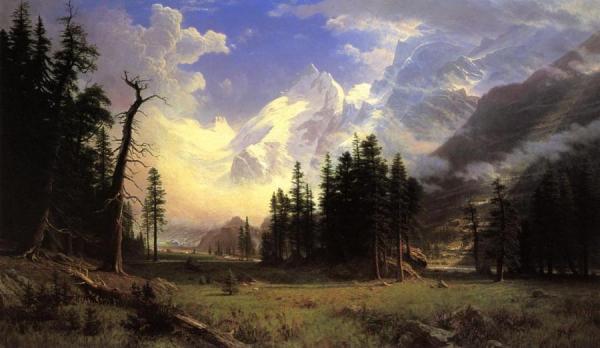 The Morteratsch Glacier, Upper Engadine Valley, Pontresina by Albert Bierstadt