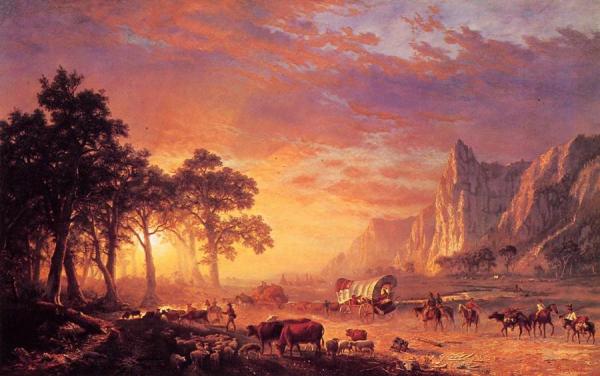 The Oregon Trail by Albert Bierstadt