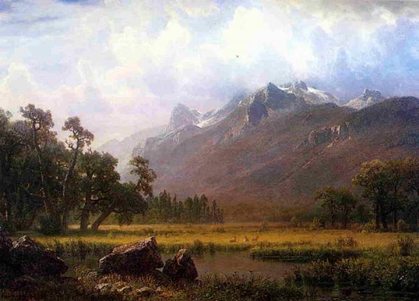 The Sierras Near Lake Tahoe, California by Albert Bierstadt