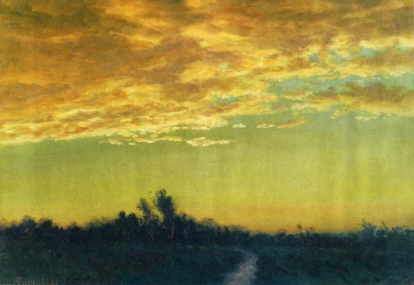 Twilight Over The Path by Albert Bierstadt