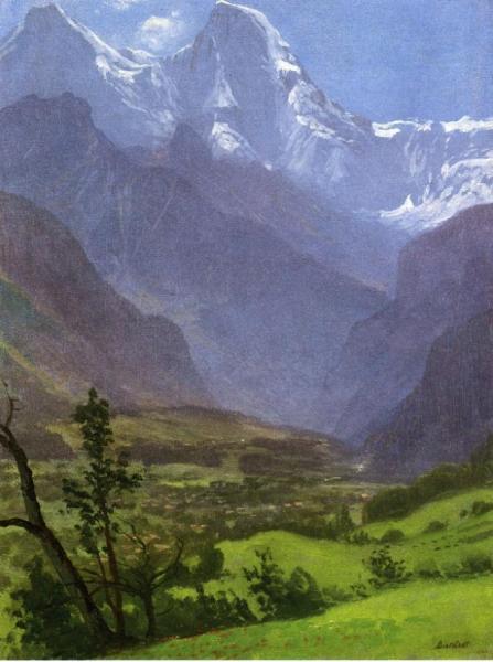 Twin Peaks, Rockies by Albert Bierstadt