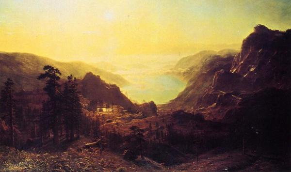 View Of Donner Lake, California by Albert Bierstadt