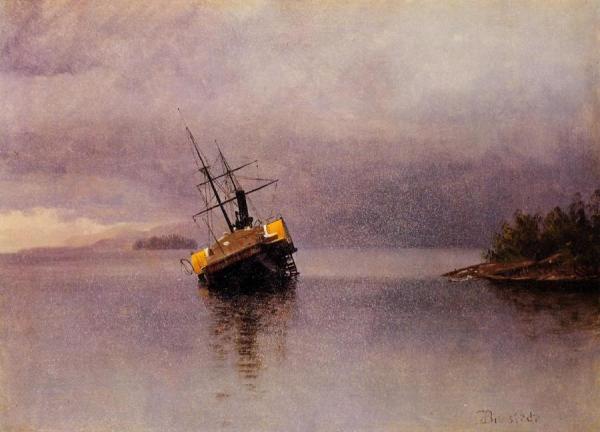 Wreck Of The 'ancon' In Loring Bay, Alaska by Albert Bierstadt