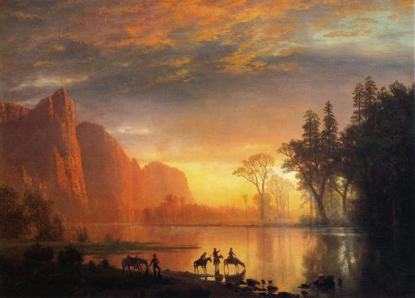 Yosemite Valley Sunset by Albert Bierstadt