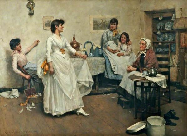 A Dress Rehearsal by Albert Chevallier Tayler Oil Painting Reproductions