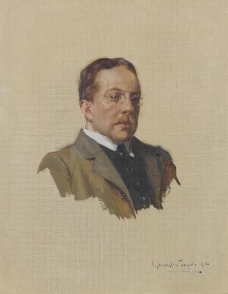Portrait Of Ernest William Hornung by Albert Chevallier Tayler