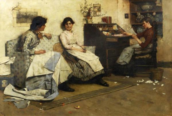 The Council Of Three by Albert Chevallier Tayler