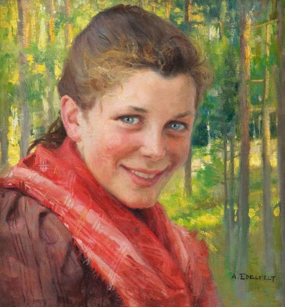 Girl From Porvoo by Albert Edelfelt Oil Painting Reproductions