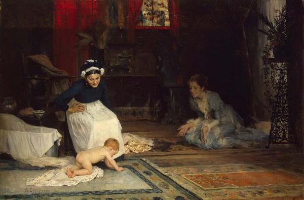 In The Nursery by Albert Edelfelt