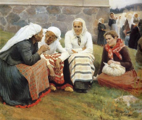 The Gossip by Albert Edelfelt