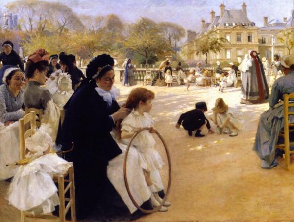 The Luxembourg Gardens, Paris by Albert Edelfelt