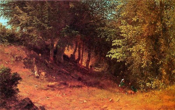 Picnic In A Summer Landscape by Albert Fitch Bellows