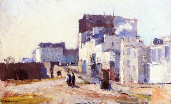Albert Lebourg Houses At The Entrance To The Bridge At Neuilly