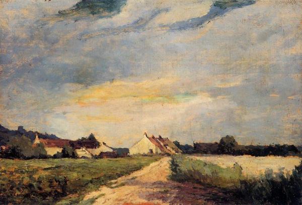 Landscape With Houses by Albert Lebourg