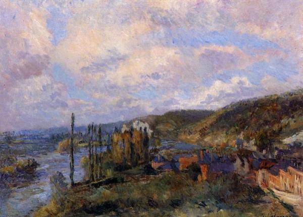 Near Rouen: The Cliffs Of Saint-adrien by Albert Lebourg