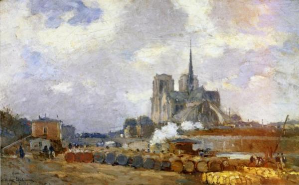 Notre Dame De Paris, View From The Quai De La Tournelle by Albert Lebourg