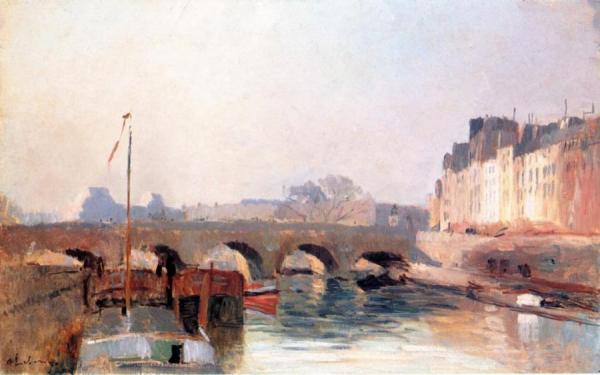 Paris - The Pont Neuf, Morning Effect by Albert Lebourg