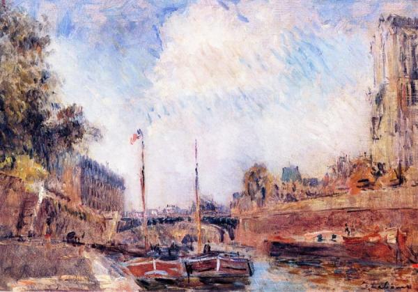 Paris, The Seine And Notre-dame by Albert Lebourg