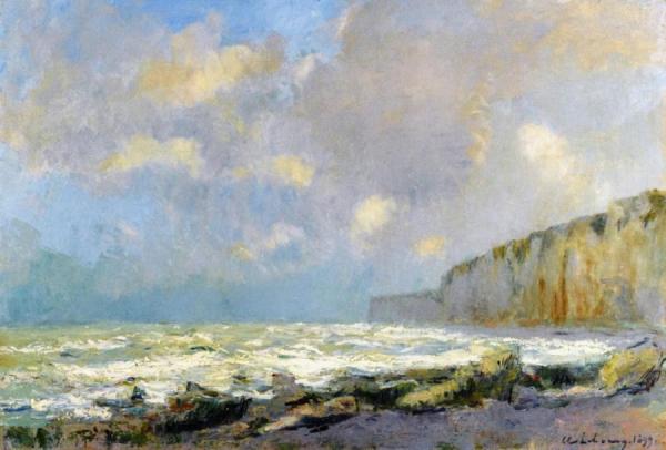 Rising Seas At Veulettes by Albert Lebourg