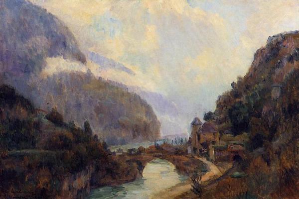 Saint Maurice (valais) by Albert Lebourg