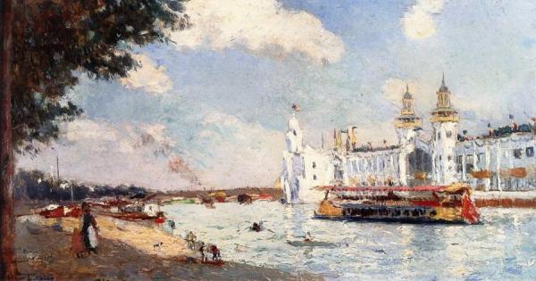 The Algerian Palace On The Seine, Universal Exposition Of 1889 by Albert Lebourg