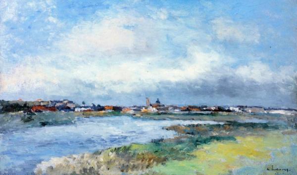 The Allier River At Pont Du Château by Albert Lebourg Oil Painting Reproductions