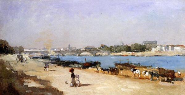 The Banks Of The Seine At Bercy by Albert Lebourg