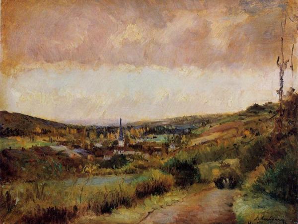 The End Of Autumn At Hondouville-sur-iton by Albert Lebourg