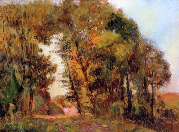 The Forest In Autumn Near Rouen by Albert Lebourg