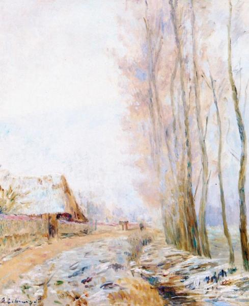 The Hondouville Road, The Effect Of Frost by Albert Lebourg