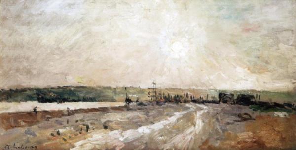 The Port Near Rouen by Albert Lebourg