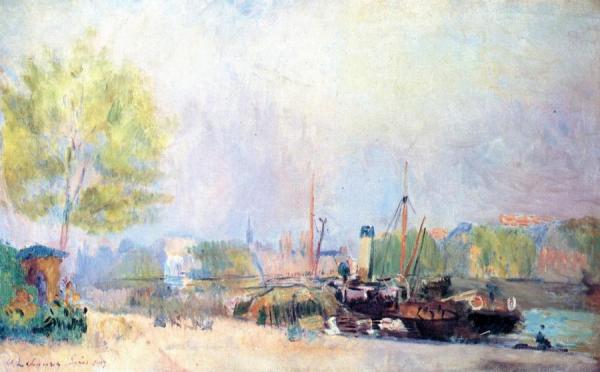 The Quai Du Louvre In Spring by Albert Lebourg