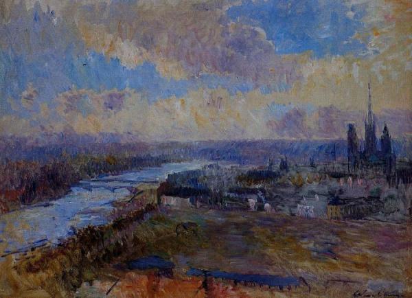 The Seine At Rouen by Albert Lebourg