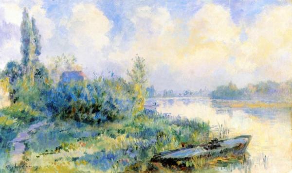 The Seine Downstream From Paris by Albert Lebourg